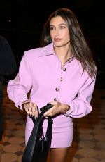 HAILEY BIEBER Arrives at Saint Laurent Show at Paris Fashion Week 09/27/2022