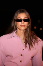 HAILEY BIEBER Arrives at Saint Laurent Show at Paris Fashion Week 09/27/2022