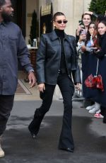 HAILEY BIEBER Leaves Her Hotel in Paris 09/28/2022
