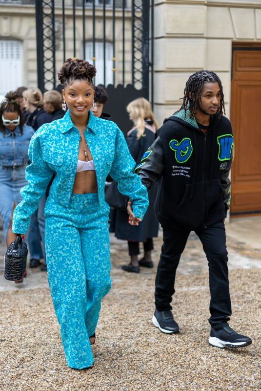 HALLE BAILEY Arrives Roger Vivier Press Day in Paris 09/29/2022