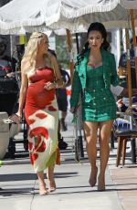 HEATHER RAE YOUNG and BRE TIESI on the Set of Selling Sunset in Hollywood 09/21/2022