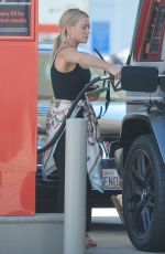 HILARY DUFF at a Gas Station in Los Angeles 09/28/2022