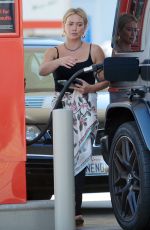 HILARY DUFF at a Gas Station in Los Angeles 09/28/2022