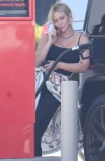 HILARY DUFF at a Gas Station in Los Angeles 09/28/2022