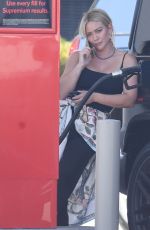 HILARY DUFF at a Gas Station in Los Angeles 09/28/2022