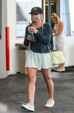 HILARY DUFF in a Tennis Skirt Out for Coffee in Studio City 09/24/2022