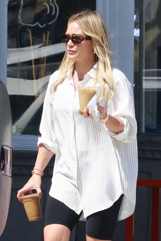 HILARY DUFF Out for Iced Coffees in Sherman Oaks 09/03/2022