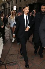 IRINA SHAYK and MANDANA BOLORUCHI Leaves Giorgio Armani Show in Milan 09/25/2022