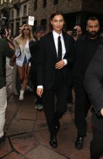IRINA SHAYK and MANDANA BOLORUCHI Leaves Giorgio Armani Show in Milan 09/25/2022