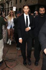 IRINA SHAYK and MANDANA BOLORUCHI Leaves Giorgio Armani Show in Milan 09/25/2022