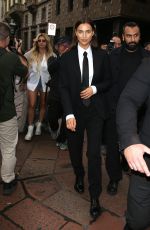 IRINA SHAYK and MANDANA BOLORUCHI Leaves Giorgio Armani Show in Milan 09/25/2022