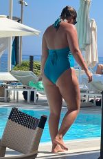 JACQUELINE JOSS in Swimsuit at a Pool on Vacation in Spain 08/21/2022