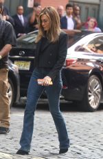 JENNIFER ANISTON Arrives on the Set of The Morning Show in New York 09/26/2022