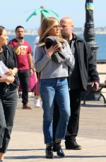 JENNIFER ANISTON on the Set of The Morning Show at Coney island 09/28/2022