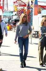 JENNIFER ANISTON on the Set of The Morning Show at Coney island 09/28/2022