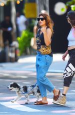 JENNIFER ESPOSITO Out with Her Dog in New York 09/08/2022