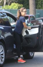 JENNIFER GARNER Arrive for Workout Routine in Brentwood 09/12/2022