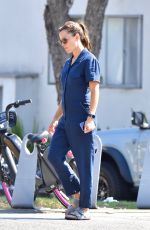 JENNIFER GARNER in a Blue Jumpsuit Out in Santa Monica 09/06/2022