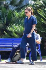 JENNIFER GARNER in a Blue Jumpsuit Out in Santa Monica 09/06/2022