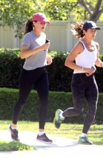 JENNIFER GARNER Out Jogging with a Friend in Brentwood 09/13/2022