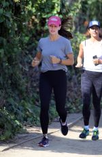 JENNIFER GARNER Out Jogging with a Friend in Brentwood 09/13/2022