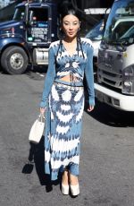 JESSICA WANG Arrives at Altuzarra Show at New York Fashion Week 09/10/2022