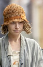 JESSIE BUCKLEY on the Set of Wicked Little Letters in Sussex 09/27/2022
