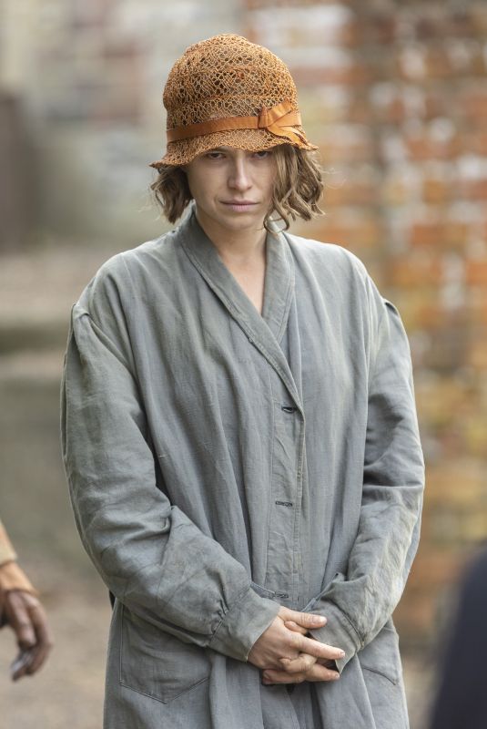 JESSIE BUCKLEY on the Set of Wicked Little Letters in Sussex 09/27/2022