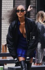 JOURDAN DUNN Arrives at David Koma Fashion Show in London 09/18/2022
