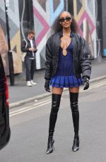 JOURDAN DUNN Arrives at David Koma Fashion Show in London 09/18/2022