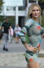 JOY CORRIGAN Arrives at Monse Fashion Show in Battery Park in New York 09/08/2022
