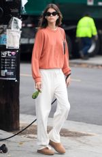 KAIA GERBER Out for Morning Coffee in Los Angeles 09/17/2022