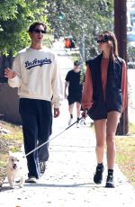 KAIA GERBER Out with a Friend and Her Dog in Los Feliz 09/16/2022
