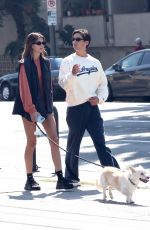 KAIA GERBER Out with a Friend and Her Dog in Los Feliz 09/16/2022