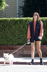 KAIA GERBER Out with a Friend and Her Dog in Los Feliz 09/16/2022