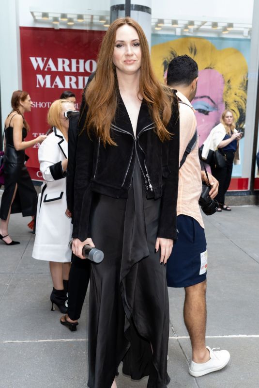 KAREN GILLAN Arrives at Brandon Maxwell Fashion Show in New York 09/13/2022