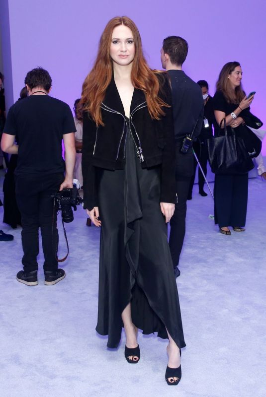 KAREN GILLAN at Brandon Maxwell Fashion Show in New York 09/13/2022
