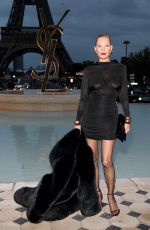 KATE MOSS Arrives at Saint Laurent Show at Paris Fashion Week 09/27/2022