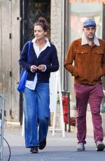 KATIE HOLMES in Denim Out with Friend in New York 09/23/2022