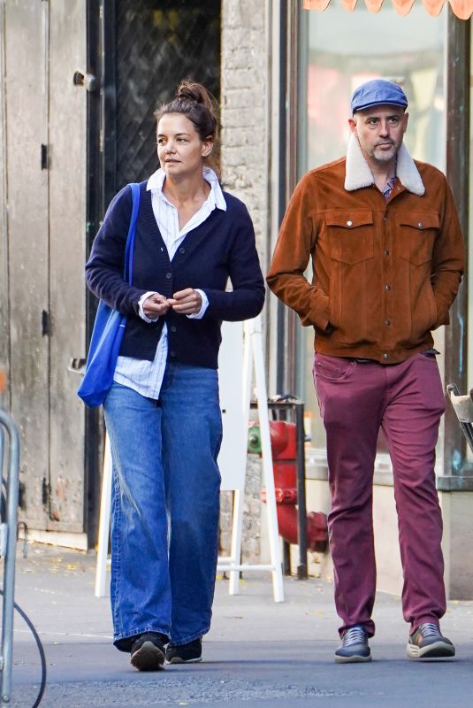 KATIE HOLMES in Denim Out with Friend in New York 09/23/2022