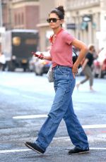 KATIE HOLMES Out on Broadway in New York 09/21/2022