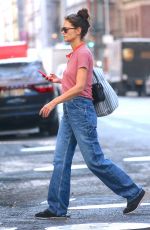 KATIE HOLMES Out on Broadway in New York 09/21/2022