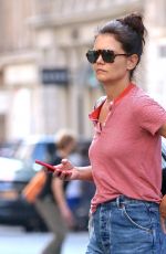 KATIE HOLMES Out on Broadway in New York 09/21/2022