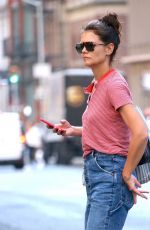 KATIE HOLMES Out on Broadway in New York 09/21/2022