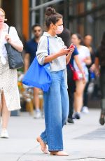 KATIE HOLMES Wearing a Face Mask Out in New York 09/13/2022