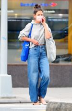 KATIE HOLMES Wearing a Face Mask Out in New York 09/13/2022