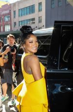 KEKE PALMER Arrives at Michael Kors Show at New York Fashion Week 09/14/2022