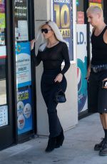 KIM KARDASHIAN and Her Photographer at a Gas Station in Woodland Hills 08/31/2022