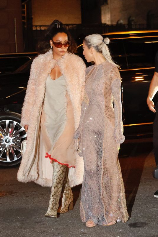 KIM KARDASHIAN and LALA ANTHONY Leaves Fendi Show at New York Fashion Week 09/09/2022