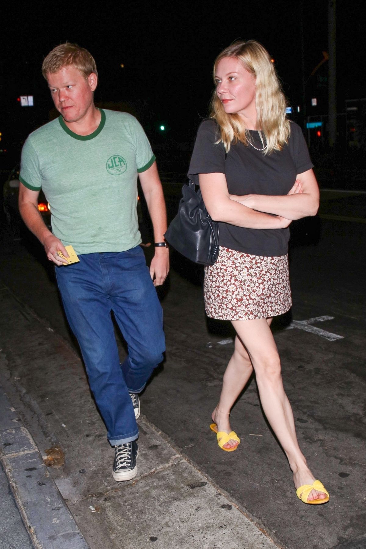 KIRSTEN DUNST Arrives at Aaron Paul’s Birthday Party in West Hollywood 08/3...